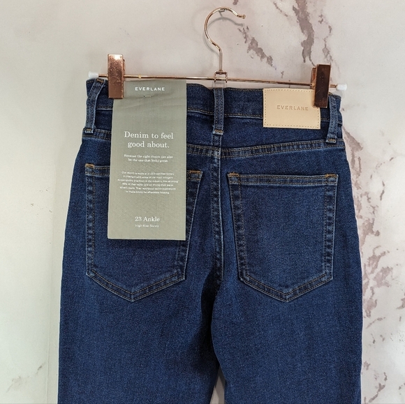 Everlane Skinny Jean Womens The High Rise Denim Medium Mid Blue Wash - Picture 6 of 11